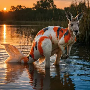 Kangaroo + Koi fish